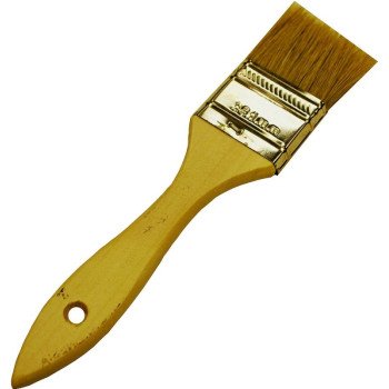 Wooster F5117-1 Paint Brush, 1 in W, 1-11/16 in L Bristle, Soft Natural China Bristle, Plain-Grip Handle