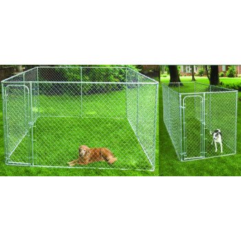 Stephens Pipe & Steel RSHBK11-10977 Dog Kennel Box, 10 ft OAL, 15 ft OAW, 6 ft OAH, Steel, Galvanized