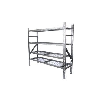 ProSource 9637 Heavy-Duty Boltless Shelving, 6000 lb Capacity, 4-Shelf, 78 in OAW, 22 in OAD, 72 in OAH, Brown