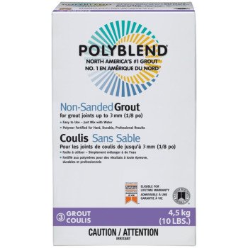 CUSTOM Polyblend CPBG6010N NonÂ­Sanded Grout, Powder, Charcoal, 10 lb Box