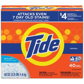 Tide 84981 Laundry Detergent, 56 oz, Powder, Original