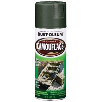 Rust-Oleum 1919830 Camouflage Spray Paint, Ultra Flat, Deep Forest Green, 12 oz, Can