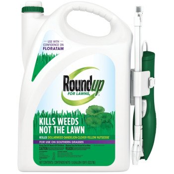 Roundup 5008910 Lawn Weed Killer with Extended Reach Wand, Liquid, Spray Application, 1 gal