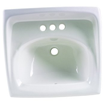 American Standard Lucerne 0355.012.020 Bathroom Sink, Rectangular Basin, 3-Deck Hole, 18-1/4 in OAW, 12-1/8 in OAH