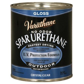 Rust-Oleum 250041H Urethane Paint, Gloss, Liquid, Crystal Clear, 1 qt, Can