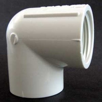 435538 1/2IN WH ELBOW PVC 90DE