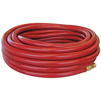 Topring 70 FLEXhybrid Series 70.318 Air Hose, 3/8 in ID, 50 ft L, MNPT, 300 psi Pressure, Techno Polymer, Red