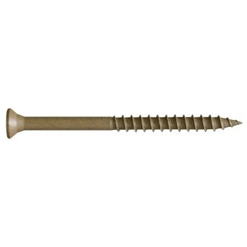 Camo 0356199 Deck Screw, #10 Thread, 3-1/2 in L, Bugle Head, Star Drive, Type 17 Slash Point, Carbon Steel, 1350/PK