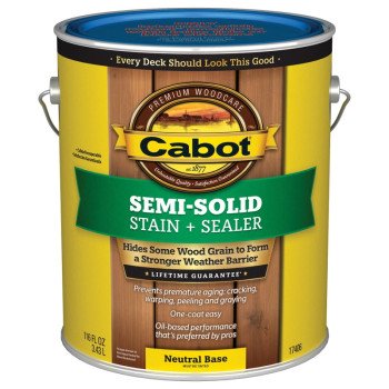 Cabot 140.0017406.007 Semi-Solid Deck and Siding Stain, Liquid, 1 gal