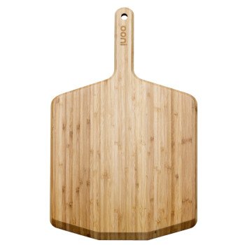 Ooni UU-P08200 Pizza Peel and Serving Board, 19.9 x 12 x 0.47 in Dimensions, Bamboo Blade, Brown Handle