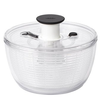 Good Grips 1045409 Salad and Herb Spinner, 2.44 qt Basket, 3.03 qt Bowl Capacity, 8 in Dia, 7 in H, Clear