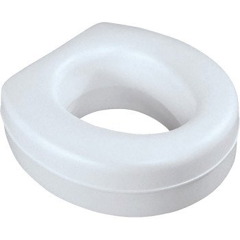 Medline MDS80318 Series MDS80318RW Toilet Seat, Polyethylene, White