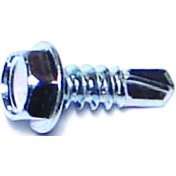 Midwest Fastener 03281 Screw, #8 Thread, 1/2 in L, Coarse Thread, Hex Drive, Self-Drilling, Sharp Point, Steel, Zinc