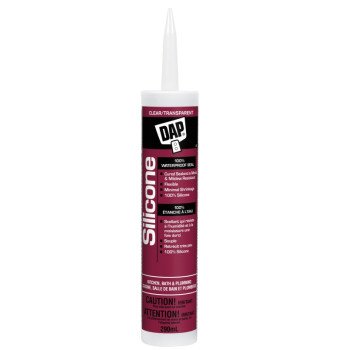 DAP 73444 Kitchen and Bath Sealant, Clear, 24 hr Curing, -35 to 140 deg F, 300 mL Cartridge