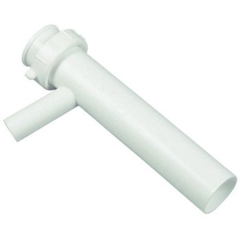 Danco 94023 Tailpiece, 1-1/2 in, 8 in L, Direct-Connect, 5/8 in Branch, Plastic, White