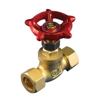 aqua-dynamic 1195-513 Stop Valve, 1/2 in Connection, Compression, 125 psi Pressure, Brass Body