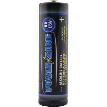 PowerZone LR6-16P Battery, 1.5 V Battery, AA Battery, Zinc, Manganese Dioxide, and Potassium Hydroxide