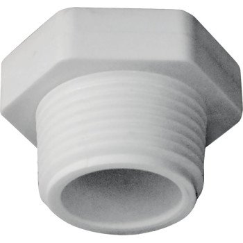 IPEX 435623 Pipe Plug, 3/4 in, MPT, PVC, White, SCH 40 Schedule