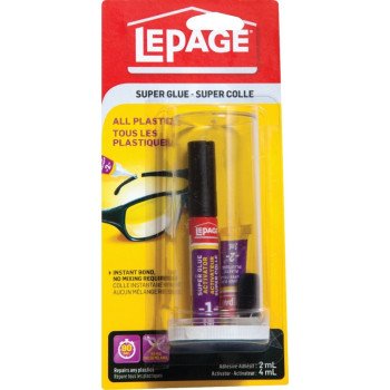 LePage 1668383 Super Glue, Liquid, Clear, 4 mL Carded Bottle