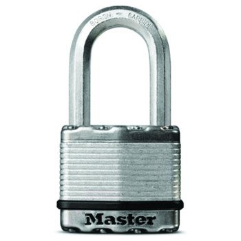 Master Lock Magnum Series M5XKADLHCCSEN Padlock, Keyed Alike Key, 3/8 in Dia Shackle, 2 in H Shackle, Zinc, 2 in W Body