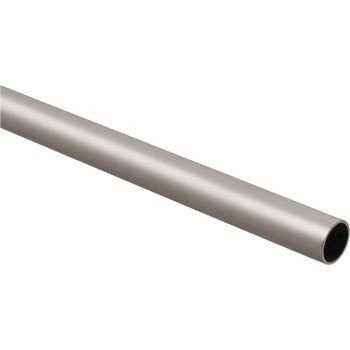 National Hardware BB8604 S822-101 Closet Rod, 1-5/16 in Dia, 8 ft L, Steel, Satin Nickel