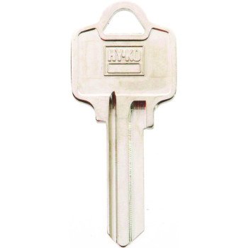 Hy-Ko 11010AR1 Key Blank, Brass, Nickel, For: American Cabinet, House Locks and Padlocks