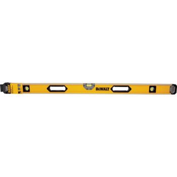 DEWALT DWHT43049 Box Beam Level, 48 in L, 3-Vial, 2-Hang Hole, Magnetic, Aluminum