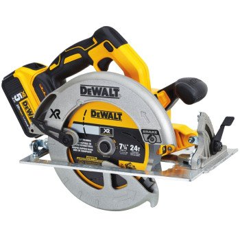 DEWALT DCS570P1 Circular Saw, Battery Included, 20 V, 5 Ah, 7-1/4 in Dia Blade, 57 deg Bevel