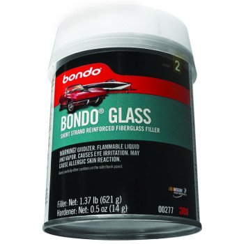 Bondo 00277 Glass Reinforced Filler, 1.37 lb Can, Paste, Pungent Organic