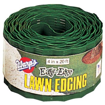 Warp's Easy-Edge LE-420-G Lawn Edging, 20 ft L, 4 in H, Plastic, Green