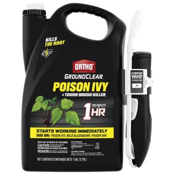 Ortho GroundClear 0476410 Poison Ivy and Tough Brush Killer, Liquid, Amber to Dark Brown, 1 gal Bottle