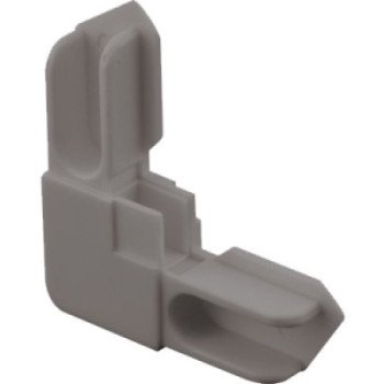 Make-2-Fit PL-14312 Window Frame Corner, 3/8 in W, Plastic, Gray