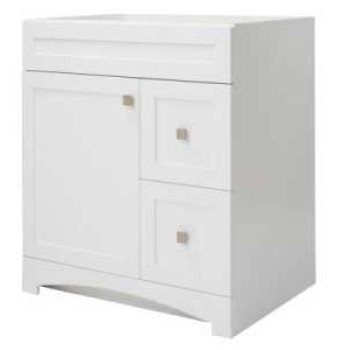 Foremost Monterrey Series MXWV3021 Vanity, Flat White, 2-Drawer