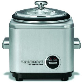 Cuisinart CRC-400C Rice Cooker, 7 Cups Capacity, 120 V, 450 W, 8-1/4 in L, Stainless Steel