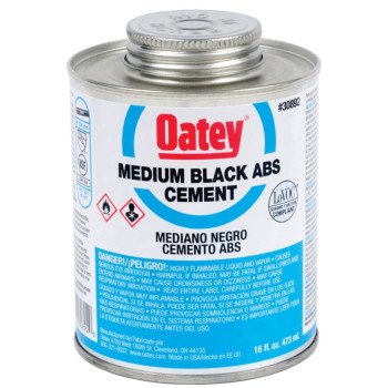 Oatey 30902 Solvent Cement, Opaque Liquid, Black, 32 oz Can