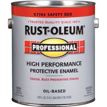 RUST-OLEUM PROFESSIONAL K7764402 Enamel, Gloss, Safety Red, 1 gal Can