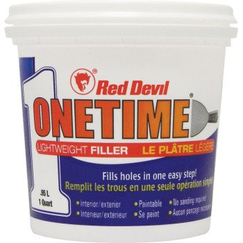 Red Devil 0544CA Spackling Compound White, White, 1 qt Tub