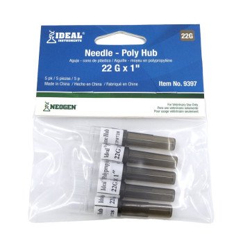 Neogen 9397 Needle, 22 ga, 1 in L, 5/PK