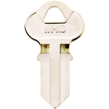 Hy-Ko 11010CG4 Key Blank, Brass, Nickel, For: Chicago Cabinet, House Locks and Padlocks