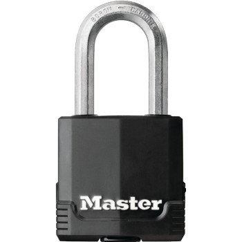 Master Lock Magnum Series M115BLCTRILFHC Padlock, Alike Key, 5/16 in Dia Shackle, Boron Carbide Shackle, Steel Body