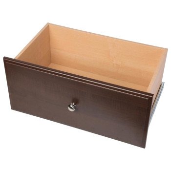 Easy Track RD12-T Drawer, 24 in W, 12 in H, 14 in D, Wood, Truffle