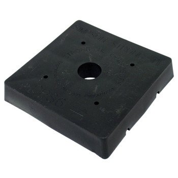 Simpson Strong-Tie CPS CPS6 Standoff Base, 6 x 6 in Post, Plastic, Black, Powder-Coated