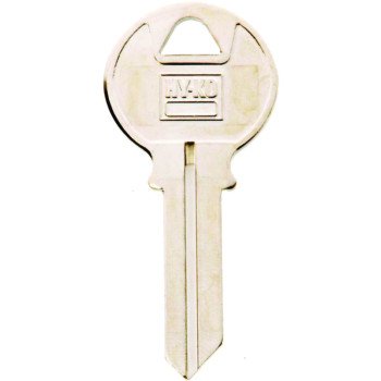 Hy-Ko 11010CL1 Key Blank, Brass, Nickel, For: Clinton Cabinet, House Locks and Padlocks