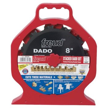 Freud SD208S Dado Blade Set, 5/8 in Arbor, 12-Teeth