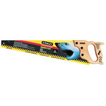 STANLEY 15-087 Handsaw, 20 in L Blade, 8 TPI, Wood Handle