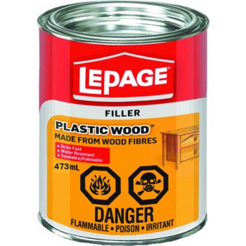 LePage 1819160 Wood Filler, Paste, Acetone, Light Tan, 473 mL Tin