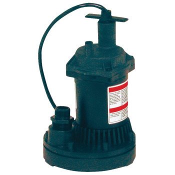 Flotec FP0S1250X-08 Submersible Utility Pump, 115 V, 0.166 hp, 1 in Outlet, 1200 gph, Thermoplastic