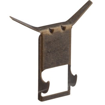 National Hardware V2552 Series N260-299 Brick Hanger, 30 lb, Steel, Antique Brass, Wall Mounting