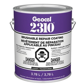 Geocel 2310 Series GC65310 Repair Coating, Liquid, Crystal Clear, 1 gal, Can