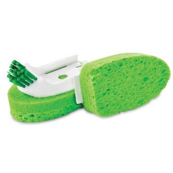 Libman 1133 Glass/Dish Wand Scrub Brush Refill, 1/2 in L Trim, PET Bristle, Green/White